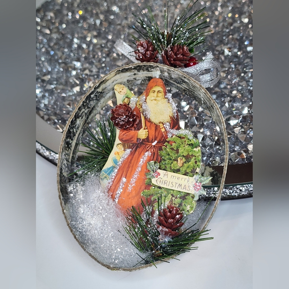 Father Christmas St. Nick Ornament Primitive Folk Victorian Style Holiday Decor - Picture 3 of 7